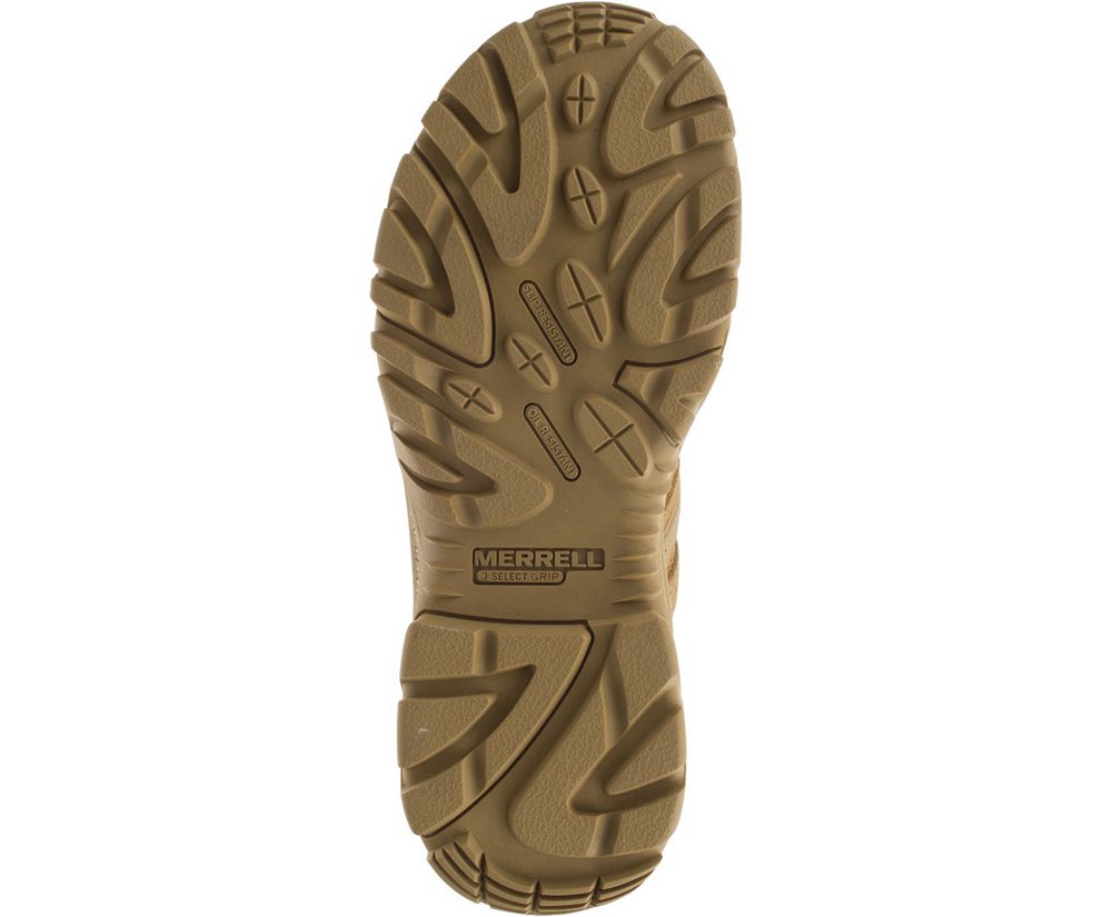 Merrell Boots Khaki - Strongfield Tactical 6\" Waterproof - Womens 74CWUVGXZ